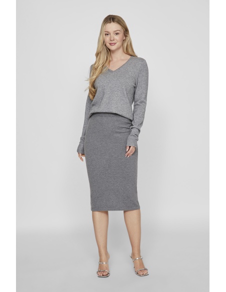 Suéter cinza de tricô VIRIL VILA - 1 | TOPS