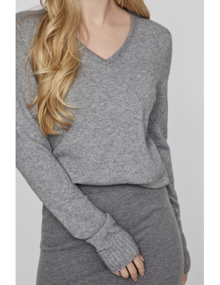 Suéter cinza tricô VIRIL VILA - 5 | TOPS