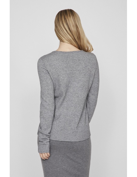 Grauer gestrickter Pullover VIRIL VILA - 4 | TOPS