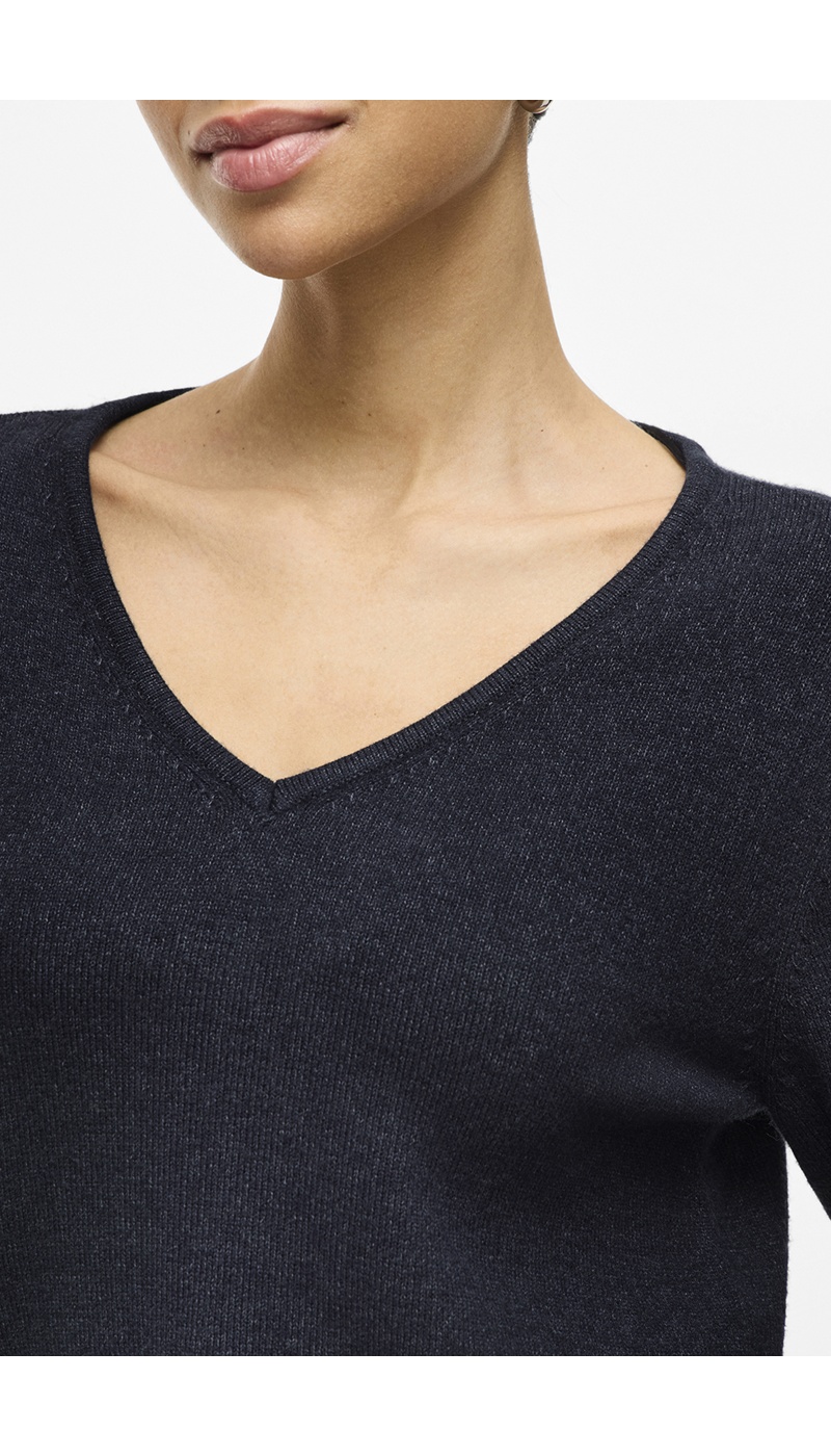 VIRIL VILA Marineblauer Strickpullover – 5 | TOPS