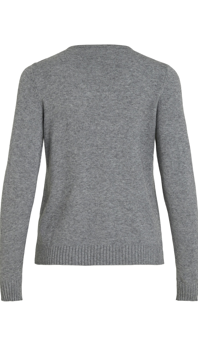 Grauer gestrickter Pullover VIRIL VILA - 7 | TOPS