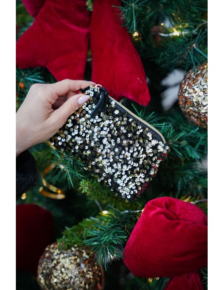 ANOUCHCA SEQUIN GOLD POCHETTE