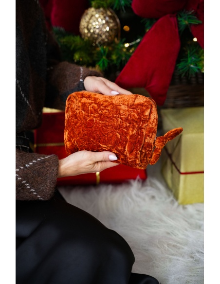 Pochette Velours Rouille CIAO