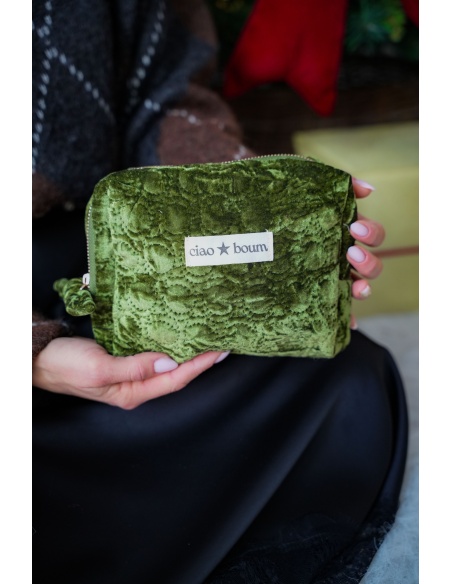 Pochette Velours Kaki CIAO