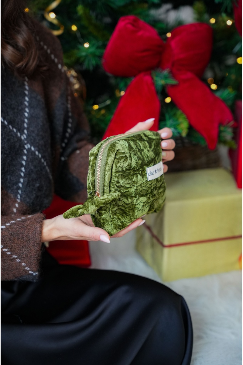 Pochette Velours Kaki CIAO 2