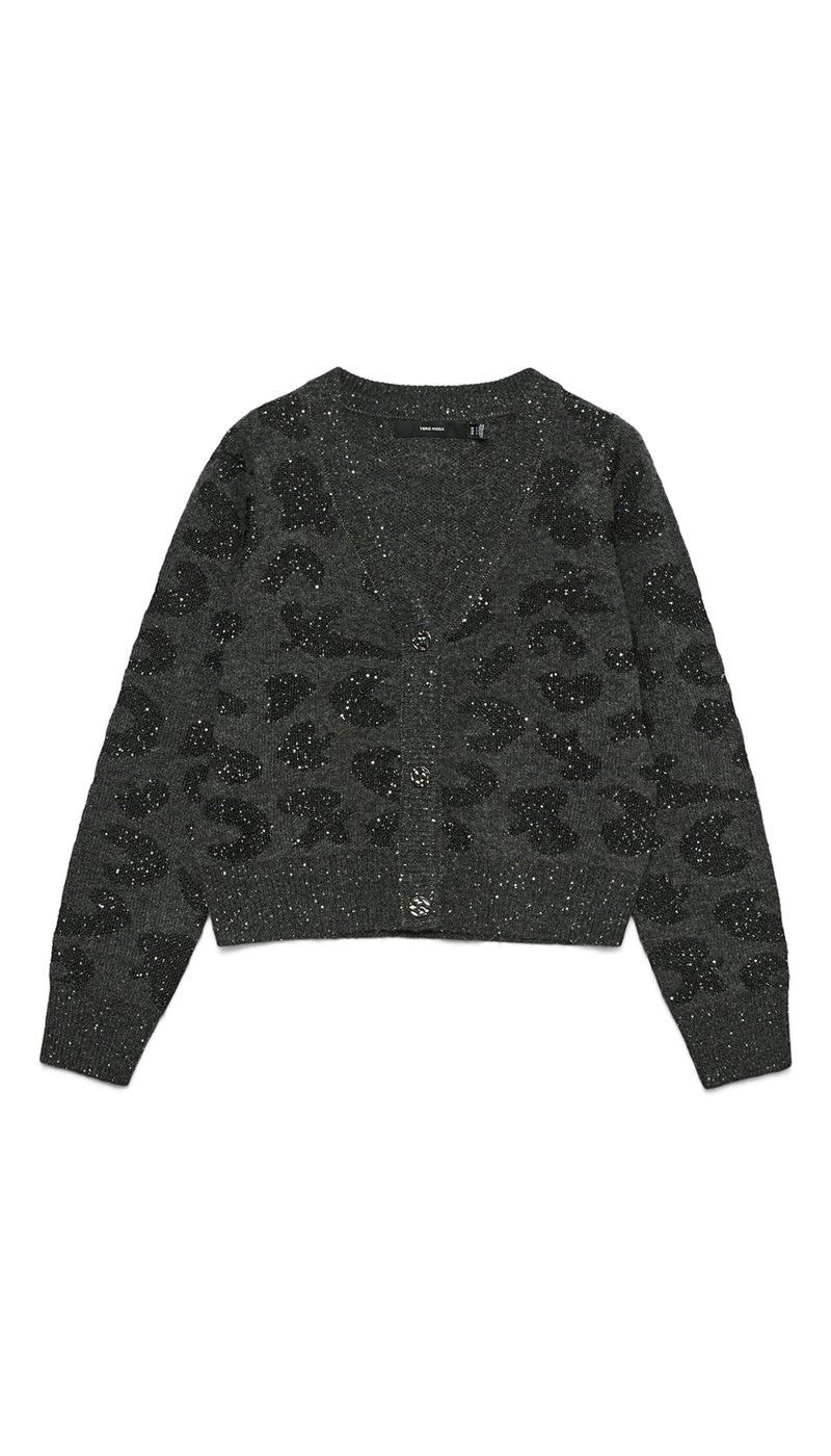 VERO MODA DARK GREY CARDIGANS