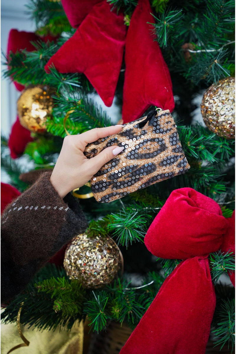 ANOUCHCA SEQUIN LEOPAR POCHETTE 2