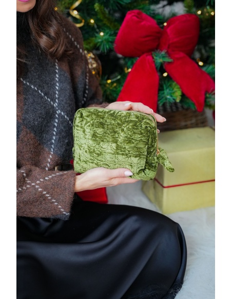 Pochette Velours Kaki CIAO