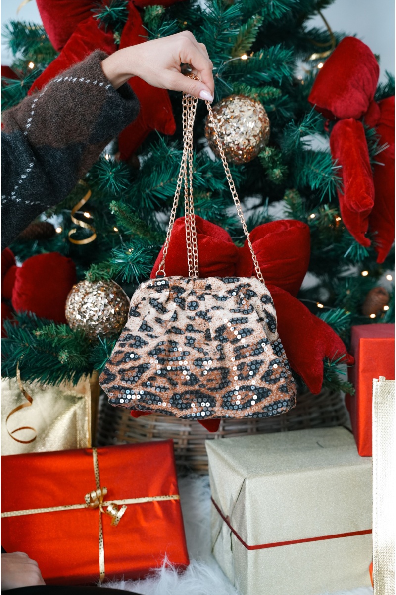 Sac Sequin Léopard OSLO