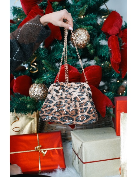 Sac Sequin Léopard OSLO