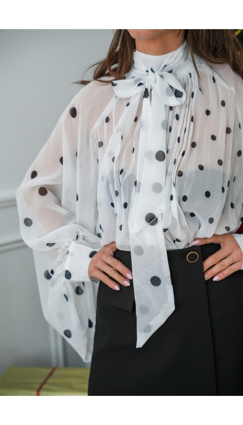 Chemiser Pois Blanc GRACE