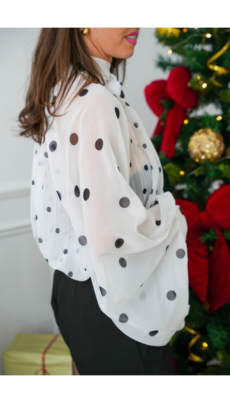 Chemiser Pois Blanc GRACE