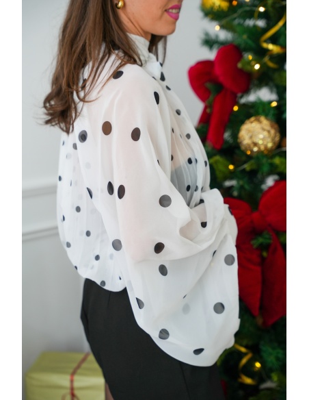 Chemiser Pois Blanc GRACE