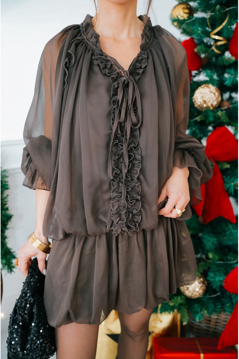 Robe Volants Chocolat HOPE 2