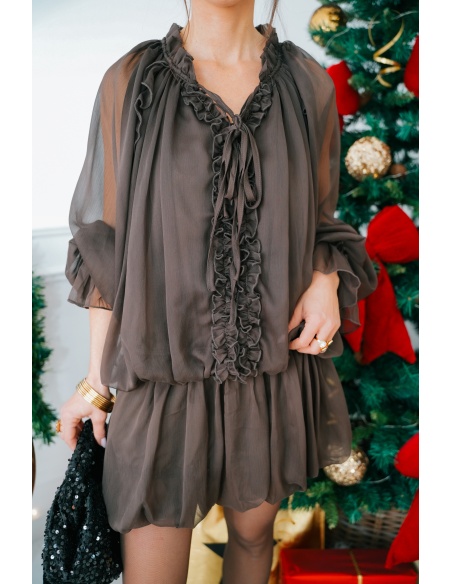Robe Volants Chocolat HOPE