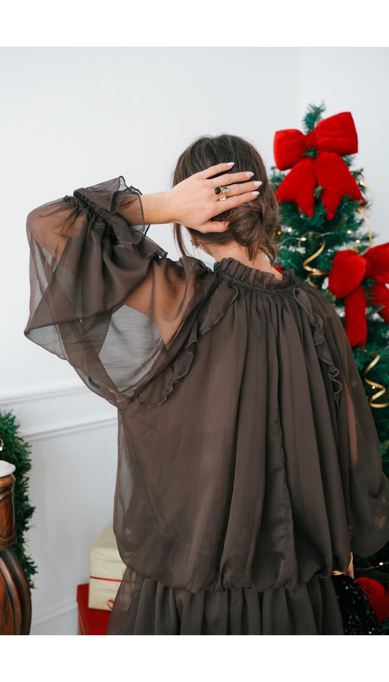 Robe Volants Chocolat HOPE