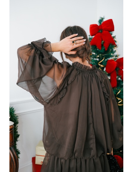 Robe Volants Chocolat HOPE