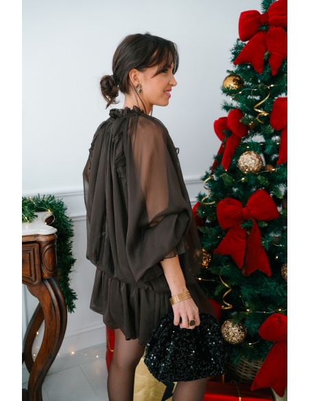 Robe Volants Chocolat HOPE