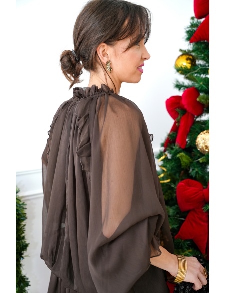 Robe Volants Chocolat HOPE