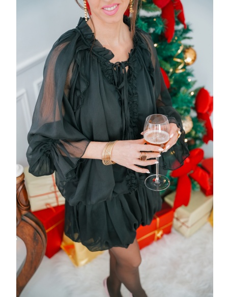Robe Volants Noire HOPE