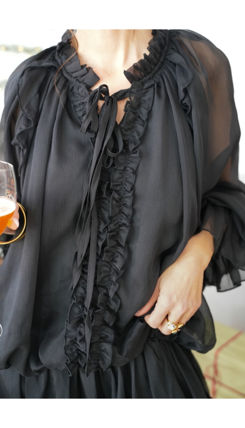 Robe Volants Noire HOPE