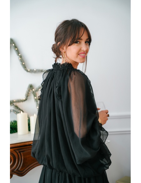 Robe Volants Noire HOPE
