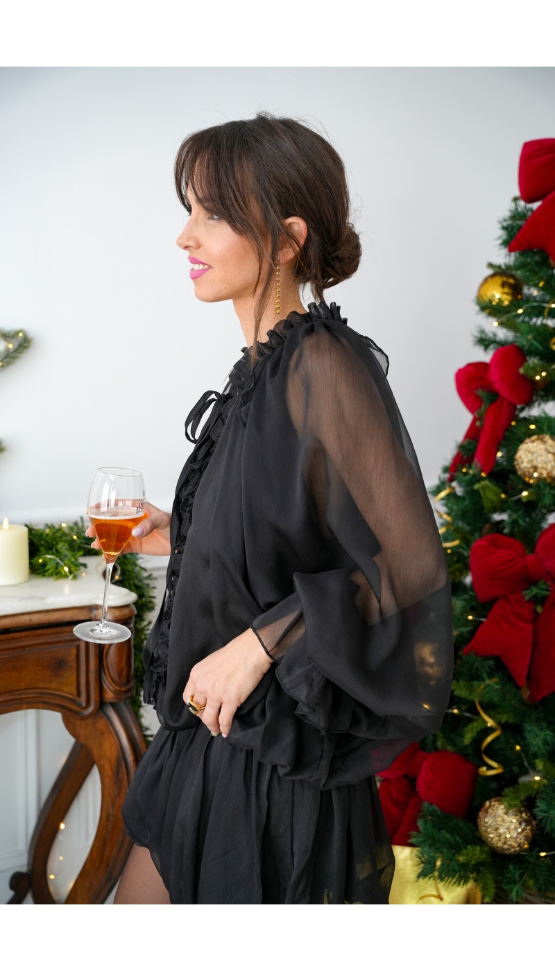 Robe Volants Noire HOPE