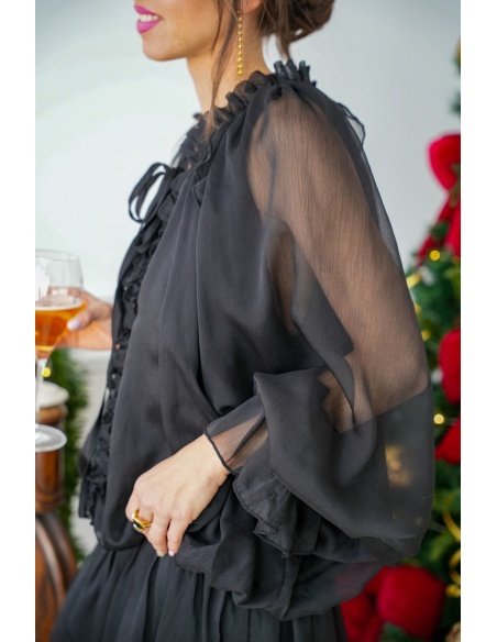 Robe Volants Noire HOPE