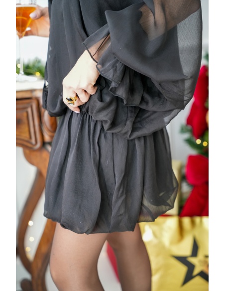 Robe Volants Noire HOPE