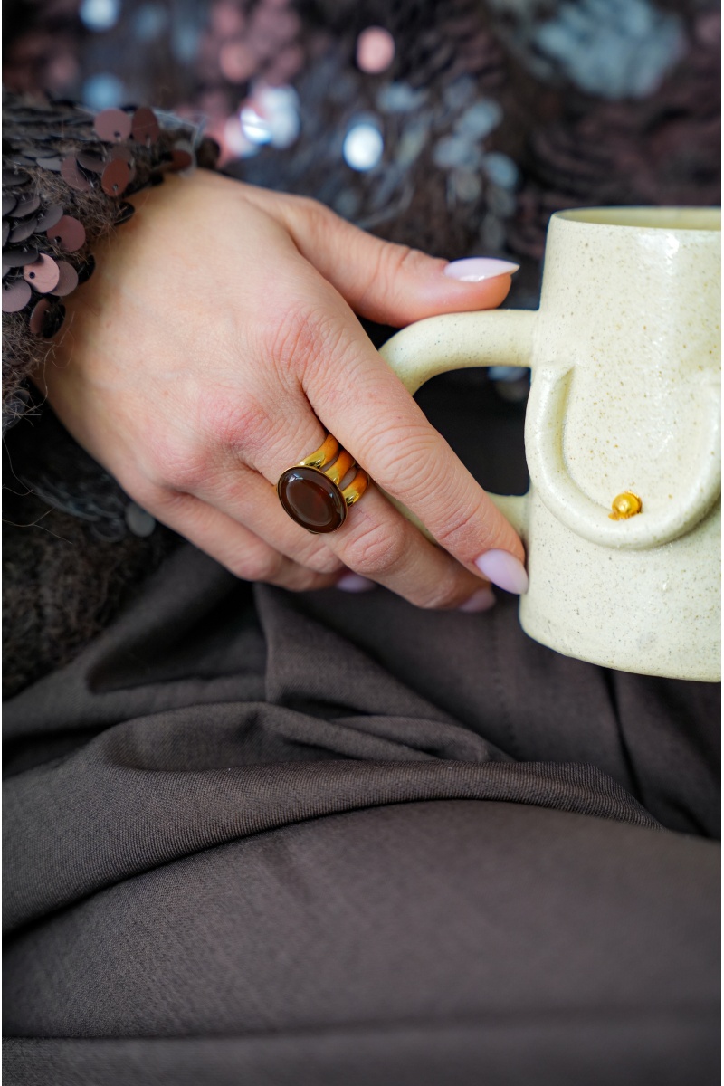 Bague Pierre Marron AIMIE