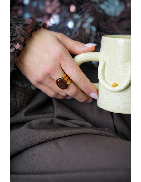 Bague Pierre Marron AIMIE