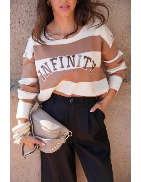 evelyn ashley CLOUT TAUPE POCHETTE