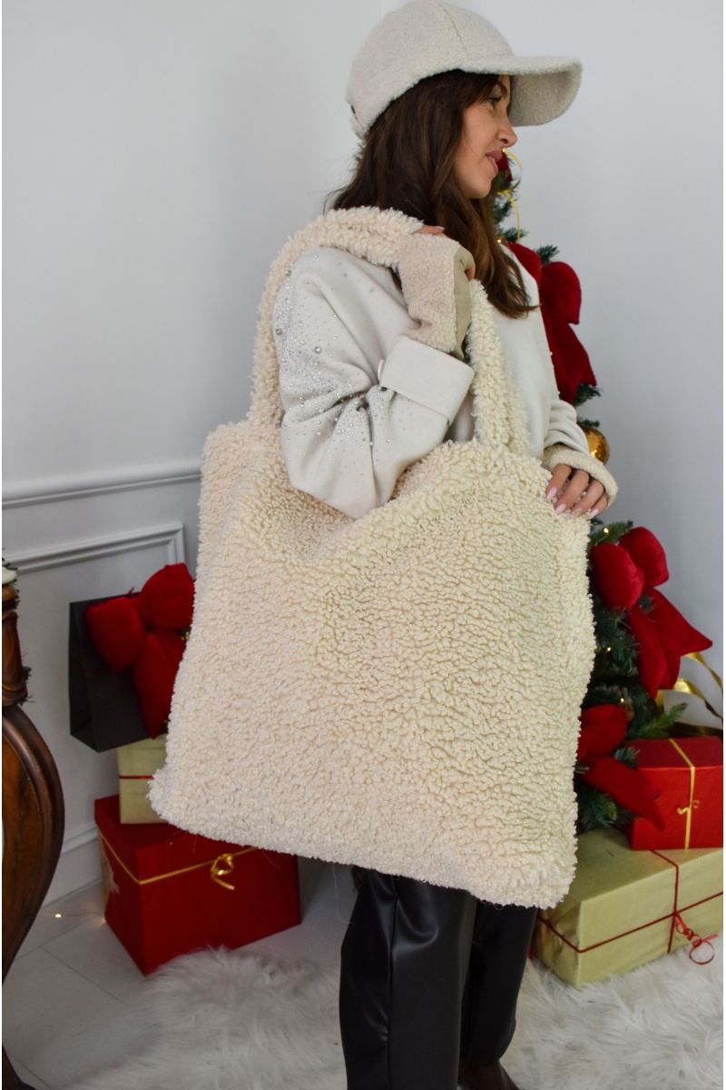 Sac Bouclette Ecru MANON