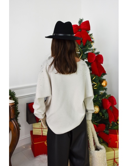 Pull Strass Ecru PEARL