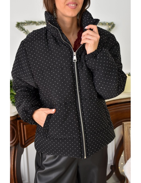 Doudoune Strass Noire SOPHIA