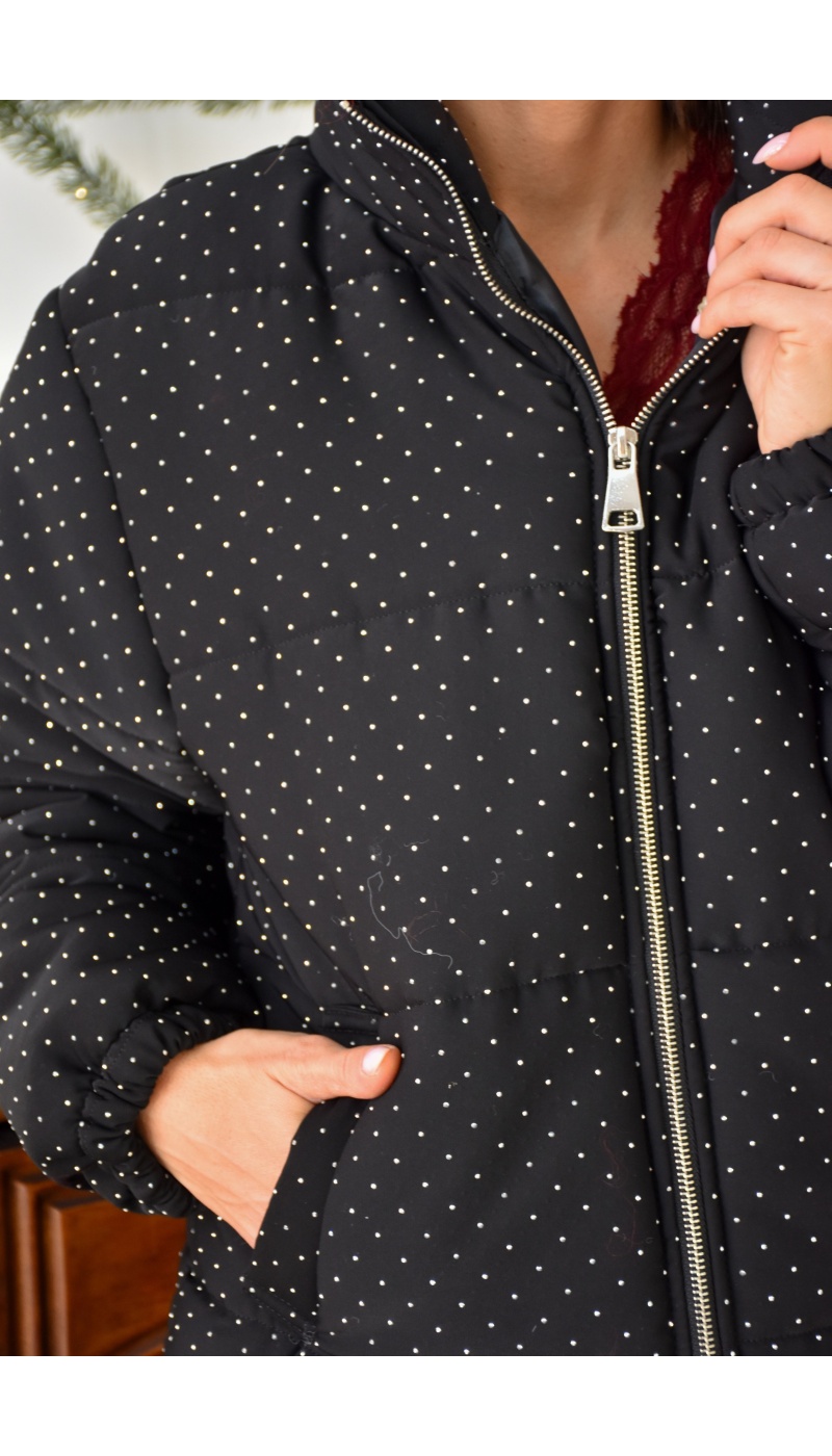 Doudoune Strass Noire SOPHIA