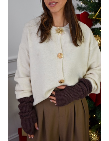 Gilet Soleil Ecru GIULIA