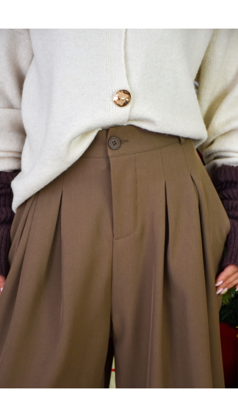 Pantalon Large Taupe OPHELIE