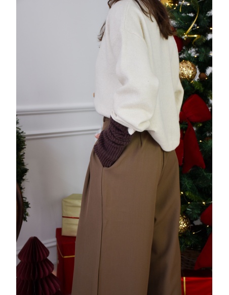 rafthan jayloucy artflow  BEIGE PANTALON FEMME