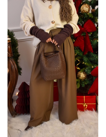 Sac Tressé Chocolat POPPY