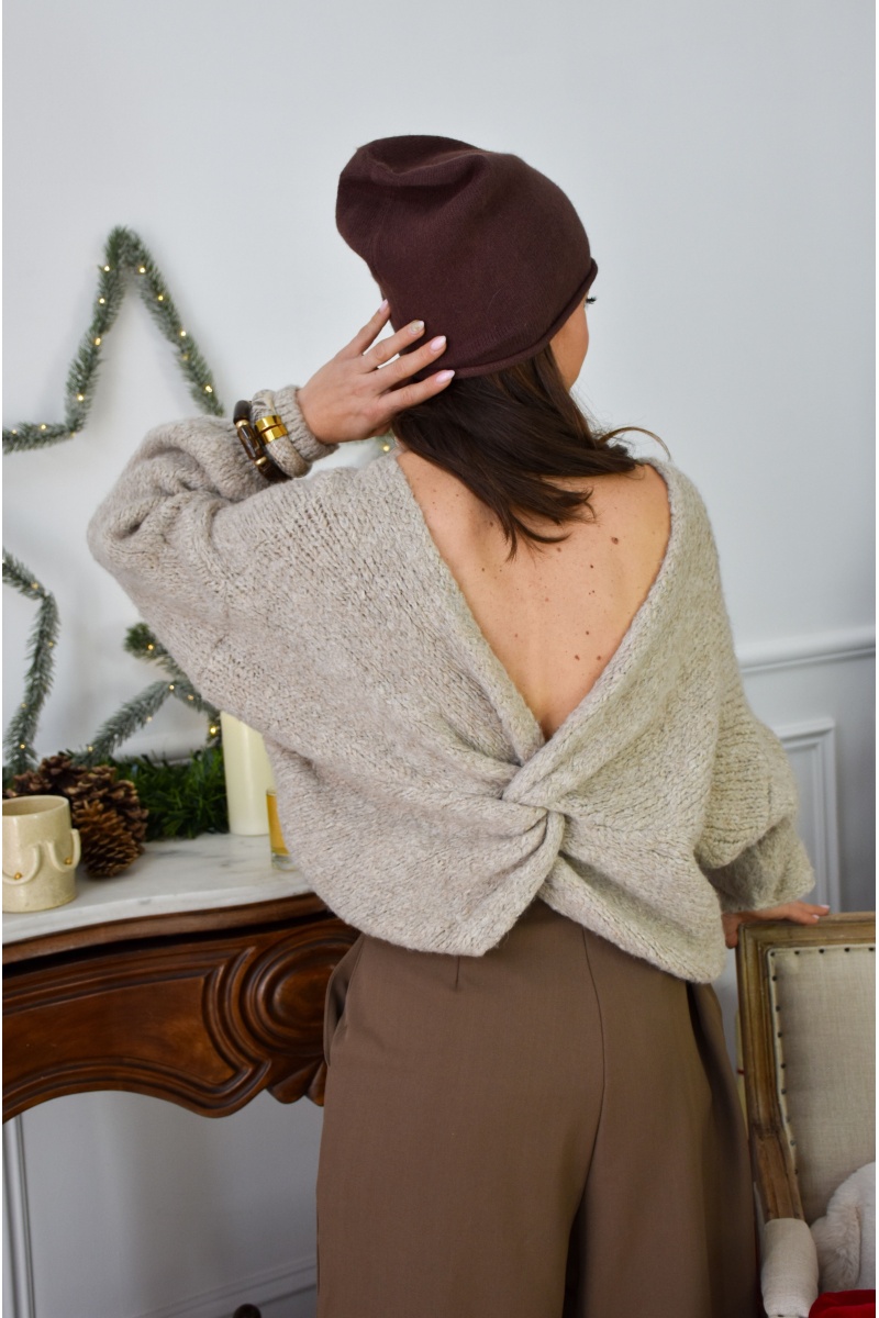 Pull Maille Beige AYUMI