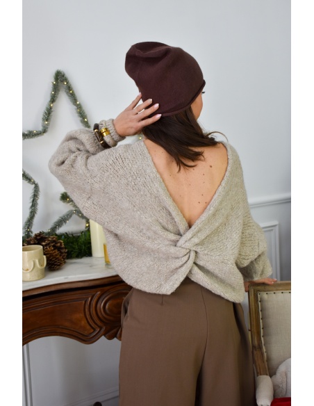 GAZZELLE(JUMELLE)  BEIGE PULL FEMME