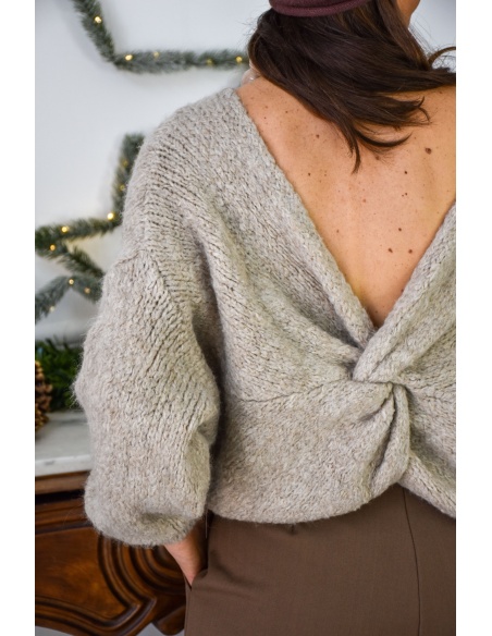 GAZZELLE(JUMELLE)  BEIGE PULL FEMME