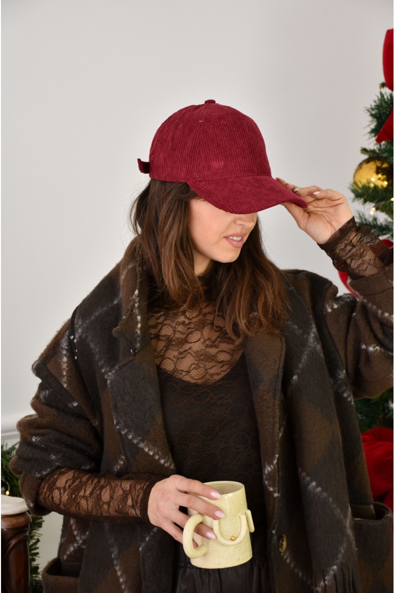Casquette Suédine Bordeaux WILLOW