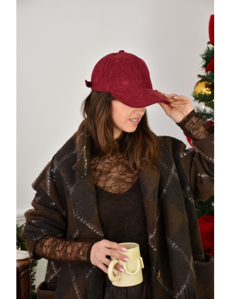 Casquette Suédine Bordeaux WILLOW