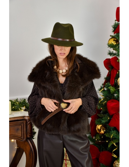 Veste Fourrure Marron AVA