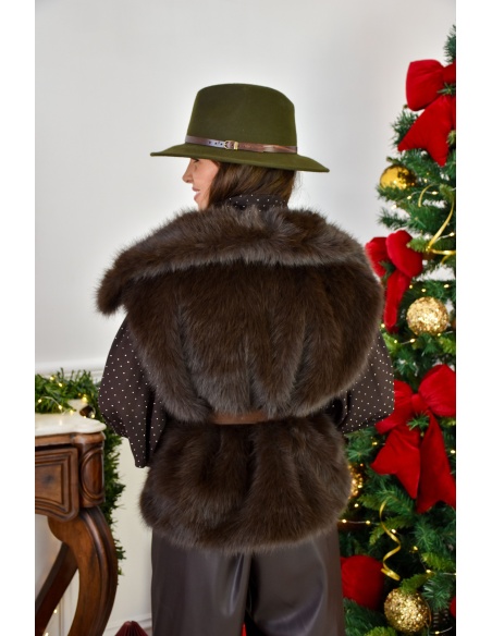 sarl lifa FOURRU MARRON VESTES FEMME