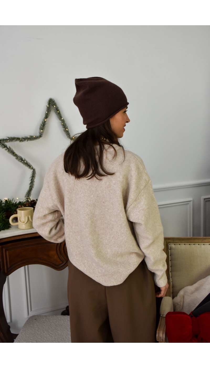 mctex COEUR BEIGE GILET FEMME