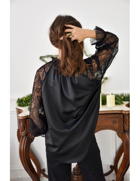 Blouse Dentelle Noir LUNA