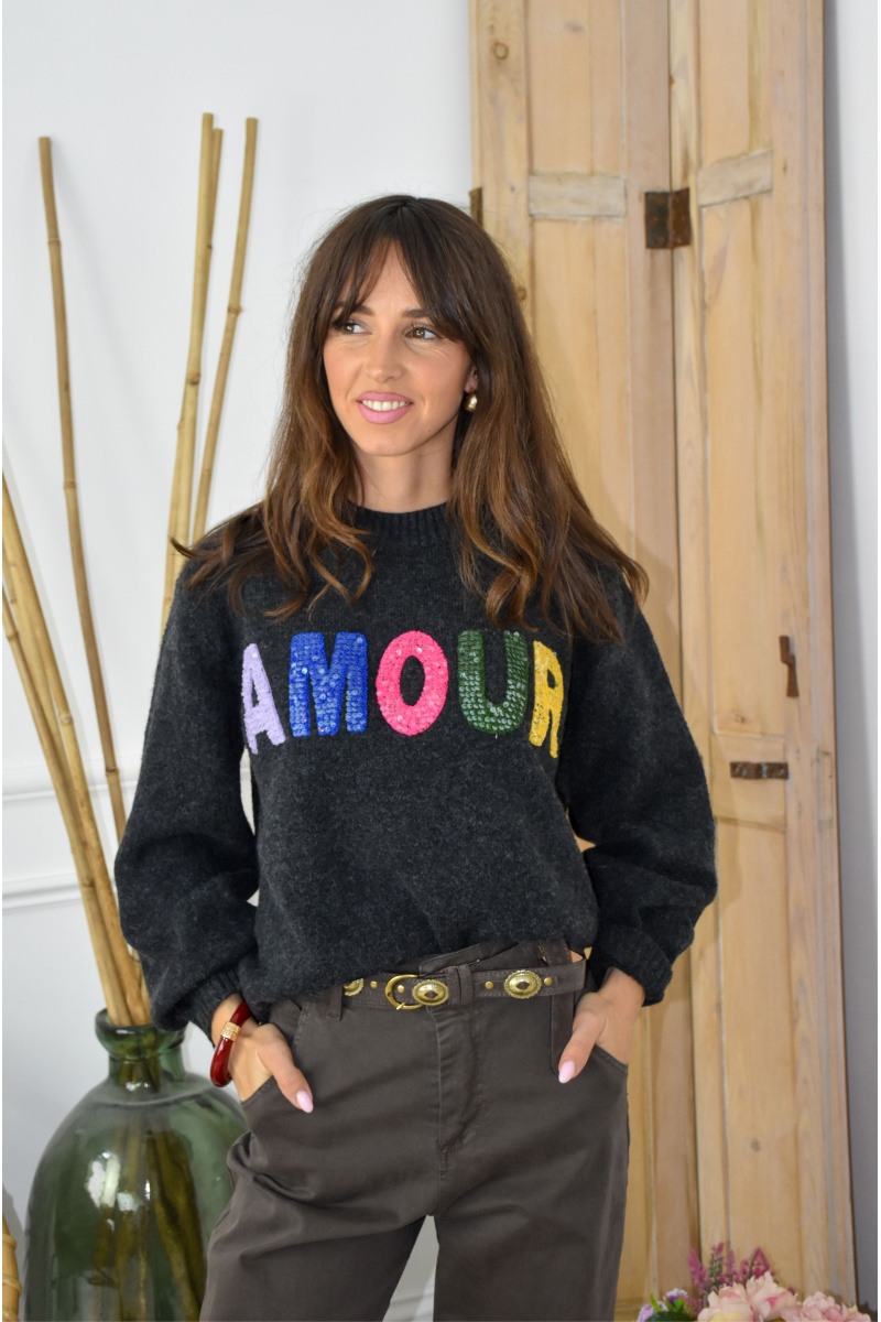 OLIVIA MODA AMOUR NOIR PULL FEMME